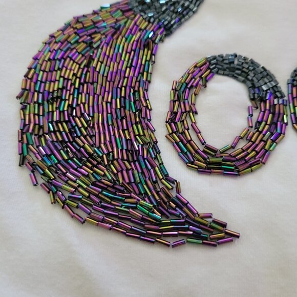 STUNNING SEQUINNED VINTAGE MISS SIXTY LARGE SLEEVELESS TOP - Picture 12 of 14